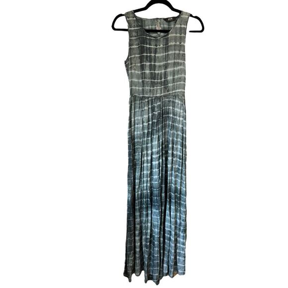 Revolve Anthropologie Neuw Shibori Gray Tie Dye Back Cutout Maxi Dress - Picture 3 of 8